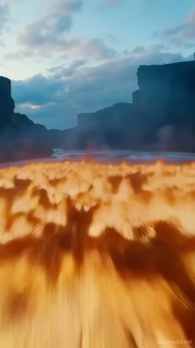 Hail Falls on Burning Wheat - Fire & Water AI stock